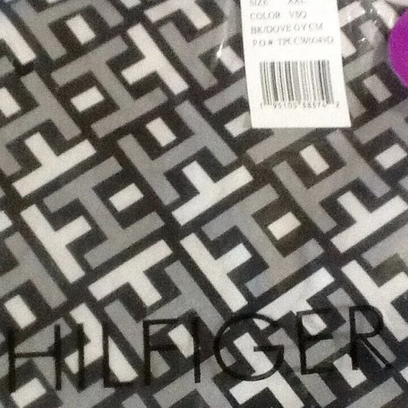 new BLACK and DOVE GRAY Tommy Hilfiger Sport Printed Leggings in Women's Sz XXL - Picture 2 of 10